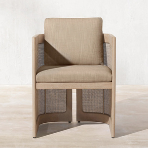 Luxe Massief Teakhouten Meubels Buiten Dineren Set Rotan Tuin Restaurant Patio Tafel En Stoel Set Groot 6 8 10 Zitplaatsen