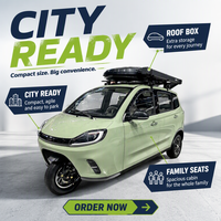 Tricycle électrique à carrosserie fermée, nouvelle énergie, 3 roues, pour passagers, véhicule électrique familial pour les trajets quotidiens