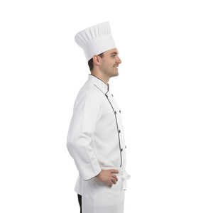 Uniforme de Chef Profesional de Cocina, Tejido de Poliéster/Algodón, Diseñado para Comodidad, Ajuste Duradero, Estilo Moderno y Elegante, Apto para Todos - Product Image 4