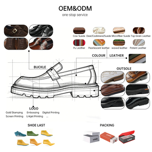 Chaussures de mariage confortables et respirantes pour hommes, en cuir de vachette imperméable et antidérapant, style mocassins Oxford à bout carré, personnalisables OEM - Product Image 4