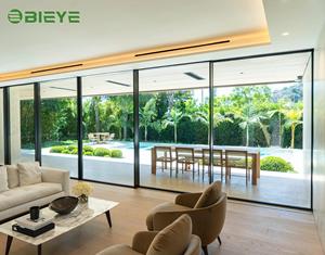 <span class=keywords><strong>Porte</strong></span> <span class=keywords><strong>coulissante</strong></span> panoramique moderne en aluminium avec double vitrage trempé, sur mesure, du sol au <span class=keywords><strong>plafond</strong></span>, de fabrication allemande - Product Image 4