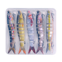 Boîte d'emballage différente sac leurre de pêche multi-articulé personnalisé 13.4cm-18g avec 16 couleurs