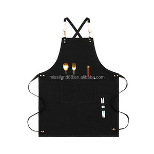 Tablier sans manches Maison d'Hermine pour femmes et hommes, 100% coton, 27,50x31,50, sangle de cou réglable, lavable en machine, mariage, chef - Product Image 3