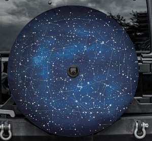 Funda para Llanta de Repuesto con Patrón de Constelaciones del Cielo Nocturno, Resistente y Duradera, Accesorio para Auto y Camioneta, Personalizable para Promoción Corporativa - Product Image 2