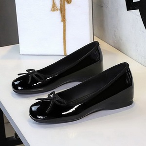 Chaussures de luxe à bout rond avec nœud, style ballerine, talon de 4 cm, pour femme, décontractées, Zapatos Mujer, sandales - Product Image 3