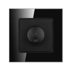 Panneau tactile en verre trempé de qualité allemande 86x86mm, interrupteur mural à variation d'intensité et contrôle de vitesse, IP20 16A 250V - Product Image 1