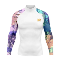Conception No Gi Print Gym Tops Personnalisé Bjj Rash Guard Jiujitsu Rash Guard Ensemble pour Femme Homme