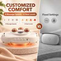 Masseur électrique portable chauffant pour moxibustion avec têtes de massage interchangeables, appareil de massage USB pour la taille et l'abdomen, OEM ODM