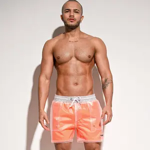 Grensoverschrijdende Groothandel Levert Losse Strandbroek Voor Heren Casual Sexy Transparante Shorts Voor Vakantie