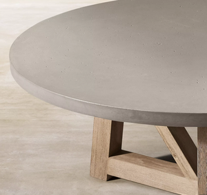 Bàn ăn tròn gỗ tếch phong cách hiện đại, thiết kế đơn giản kiểu Pháp - Product Image 3