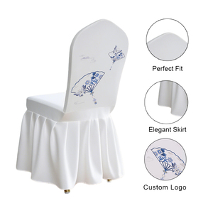 Funda de Spandex para silla con logotipo personalizado de alta elasticidad, 300g, para conferencia de hotel, elegante funda para silla con estampado, proveedor directo de <span class=keywords><strong>China</strong></span> - Product Image 2
