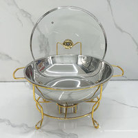 Ensemble de buffet de luxe pour hôtel, chauffe-plat en acier inoxydable, récipient thermique pour usage en restaurant, autres fournitures hôtelières