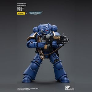 JOYTOY <span class=keywords><strong>Warhammer</strong></span> <span class=keywords><strong>40K</strong></span> Ultramarines Intercessors <span class=keywords><strong>Figurine</strong></span> articulée à l'échelle 1/18 (12,6 cm) Modèle de collection - Product Image 4