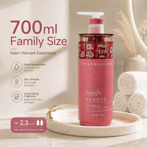 Shampooing capillaire Furunshi 700ml, traitement réparateur à la protéine de collagène pour cheveux abîmés, soyeux et lisses, fabricant OEM ODM, étiquette privée - Product Image 6