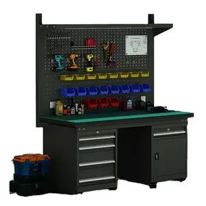 Workbench dengan laci dan panel berlubang