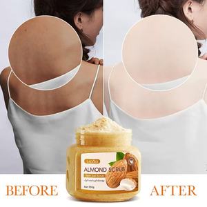 Exfoliant en profondeur hydratant et réparateur Gommage blanchissant pour le corps aux amandes Nettoyage en profondeur Adoucissants à la kératine Exfoliant pour la peau de poulet - Product Image 5