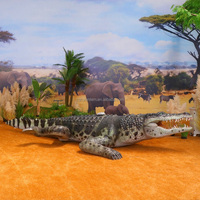 RC Animatronisches Krokodil Realistisches Modell Metallkonstruktion für Abenteuerpark Flughafen Einkaufszentrum Restaurant Innen/Außen