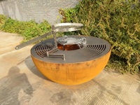 Nouveau barbecue de camping en acier pour cuisson au feu de camp, sans gaz