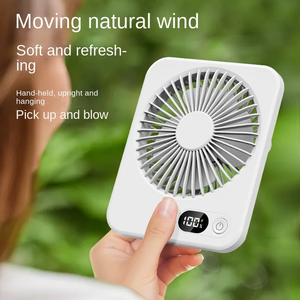 Ventilador de Escritorio Portátil USB Recargable 180 °   Ventilador Personal Plegable con Pantalla de Energía, 5 Velocidades, Ultra Silencioso, de Mesa - Product Image 1