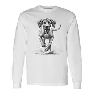 Camiseta de manga larga para dueño de perro de raza Rhodesian Ridgeback Running Dog - Product Image 1