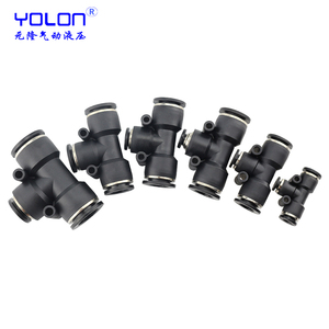 Raccord de tuyau en acier PE MPE 4-16T nouvelle condition connexion rapide à trois voies avec pièces pneumatiques en matière plastique - Product Image 1