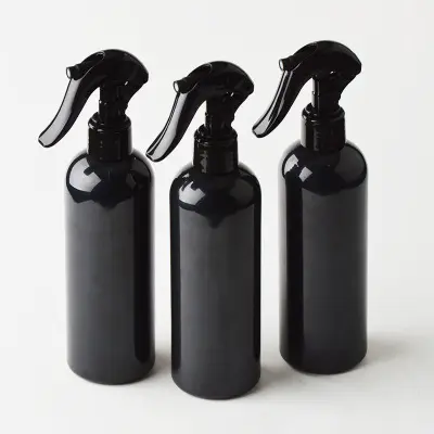 Bouteille de paille avec pompe à gâchette, flacon pulvérisateur noir et blanc de 30ml, 60ml, 100ml, 250ml, 300ml, 500ml