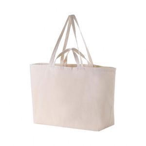 Sac fourre-tout personnalisé en toile 100 % coton de 16 oz, grande capacité, sac de courses écologique réutilisable avec fermeture éclair et poignées en corde - Product Image 1