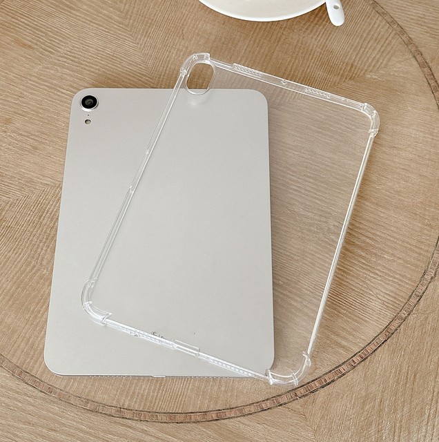 4 Corner Shockproof Gel case for iPad Mini 5 6, for Samsung Galaxy Tab T220 Clear Soft case Cover