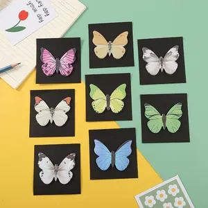 Bantalan Memo warna-warni sekolah catatan catatan khusus cipsi grosir buku tempel kupu-kupu kantor