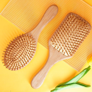Cepillo de Pelo Suave de Bambú Rectangular Ovalado para Masaje y Limpieza - Product Image 5