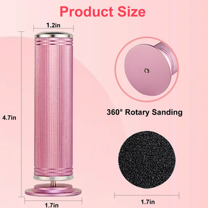 Yumely 2024 Professional Electric Aluminum Alloy Portable Foot <strong>File</strong> Pedicure Callus Remover <strong>Heel</strong> Polisher Dead Skin Grinder for - Product Image 4