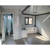 Casa Modular Portátil de Paneles Sándwich de Madera de 40 pies, Desmontable, de Fácil Montaje, para Alojamiento de Personal en Exteriores