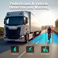 Système de caméra pour camion et voiture VD 12,3 pouces AHD écran plein 2 canaux, rétroviseur à vue latérale 1080P 360 °   Caméra de recul avec moniteur vue aérienne
