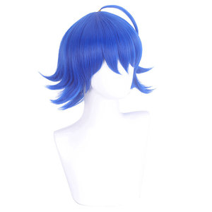 Perruque de cosplay Ainizi de 40 cm en cheveux synthétiques bleus, personnage de Suzuki <span class=keywords><strong>Iruma</strong></span>, pour la fête de cosplay de Bienvenue à l'école des démons <span class=keywords><strong>Iruma</strong></span>-kun - Product Image 3