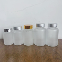 Glaçage Verre Capsule Pots 60ml 100ml 120ml 150ml Clair Rond Pilule Vitamine Bonbons Conteneur De Stockage Pot Bouteille Avec Bouchon À Vis