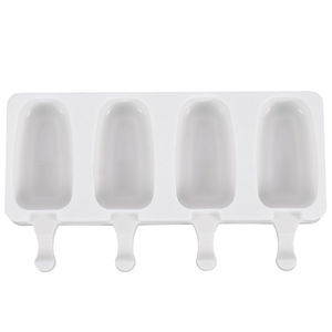 Stampi per Ghiaccioli Mini a 4 Cavità, Forme per Gelato in Silicone, Stampo per Gelato in Silicone per Bambini - Product Image 2