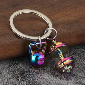 Haltère 3D en métal Kettlebell porte-clés Gym Fitness Motivation Souvenir <span class=keywords><strong>cadeau</strong></span> promotionnel pour hommes femmes amoureux - Product Image 3