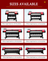 Impresora Plotter de 0.7m, 1.3m, 1.6m, 1.8m para Vinilo, Pancartas Digitales Flexibles de Gran Formato, Impresora Eco Solvente Xp600 I3200