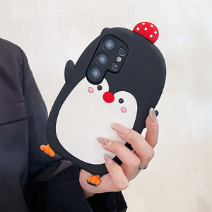 <span class=keywords><strong>Coque</strong></span> <span class=keywords><strong>de</strong></span> <span class=keywords><strong>téléphone</strong></span> portable tendance <span class=keywords><strong>Kawaii</strong></span> 3D Pingouin Champignon pour <span class=keywords><strong>Samsung</strong></span> Galaxy S26 Ultra S25 S23 A57 A56 en silicone, protection douce - Product Image 3