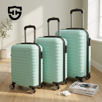 Neuer Moderner Stilvoller Klassischer Leichter Umweltfreundlicher Wasserdichter ABS-Hartschalenkoffer 4-Rad-Trolley mit Weichem Griff aus Polyester
