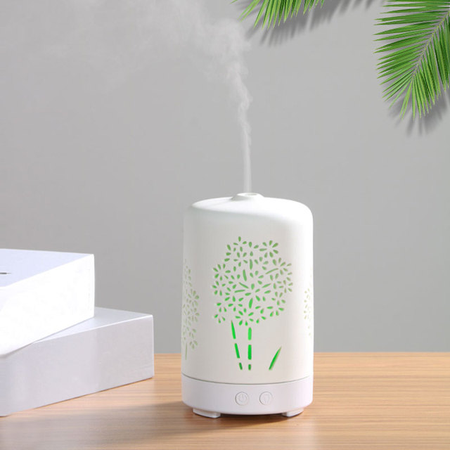 Customized Natural Ultrasonic Stone Humidifier 7-color Timed Essential Oil Aromatherapy Ceramic Diffuser