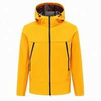 Vestes d'hiver pour hommes personnalisées OEM, éco-responsables, coupe-vent, imperméables, à capuche, en softshell, avec fermeture éclair frontale et maille extérieure haute performance