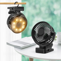 Mode petit 3 vitesses ventilateur de Table de Rotation à 360 degrés avec crochet 12000mAh batterie externe USB Rechargeable Portable ventilateur de bureau