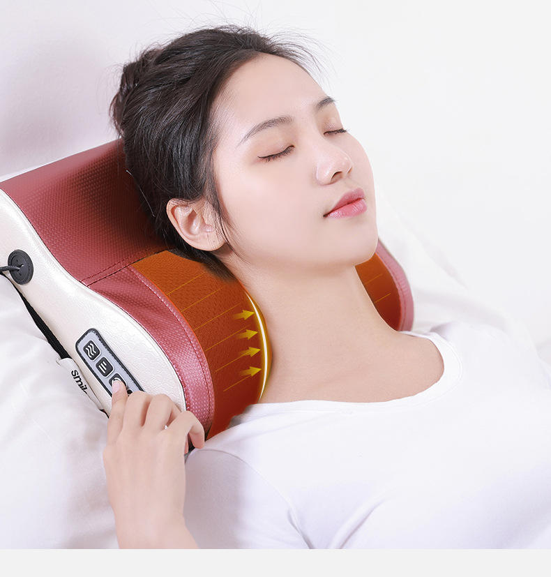ORANGLES Portable Electric Cervical Massage Pillow | Adjustable Headrest with Heat & Shiatsu for Neck Relaxation | Car & Home Use – orangles Kuwait - angled perspective - presenting advantages - Image 4 of 6 | fits any environment | Purchase Portable Electric Cervical Massage Pillow | Adjustable Headrest with Heat & Shiatsu for Neck Relaxation | Car & Home Use – orangles Kuwait Michigan | Free Shipping ORANGLES