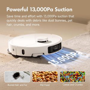 สำหรับหุ่นยนต์ดูดฝุ่น MOVA P10 Pro Ultra แรงดูด 13,000Pa 140 ° ไม้ถูพื้นอัตโนมัติแบบน้ำร้อน F พร้อมฟังก์ชั่นซักและอบแห้ง หัวหมุนได้สองทิศทาง ด้ามจับยืดหดได้ - Product Image 2