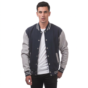 Chaqueta Varsity Personalizada de Alta Calidad con Parche de Chenilla Verde Vintage, Estilo Hip Hop, Resistente al Viento y Ecológica para Hombre, Béisbol - Product Image 1