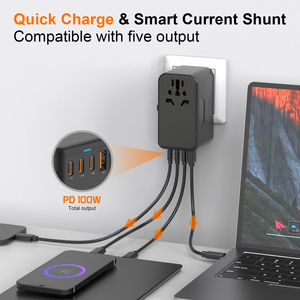 <span class=keywords><strong>Adaptateur</strong></span> de voyage GaN universel, <span class=keywords><strong>adaptateur</strong></span> de voyage universel avec PD100W, <span class=keywords><strong>adaptateur</strong></span> universel pour l'Allemagne, les États-Unis, l'<span class=keywords><strong>Angleterre</strong></span>, l'Italie, l'Australie - Product Image 3