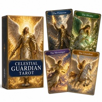 Jeu de cartes de tarot personnalisées sur le thème des fées, jeu d'oracle fantastique, divination, coffret cadeau, art enchanté, magique, spirituel, pour débutants et adultes