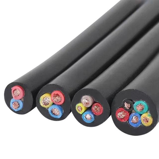 High Quality IP68 Waterproof JHS Submersible Cable Copper Core Rubber for Deep Well Water Pump Sewage Submersible Motor