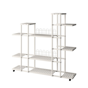 Estante para flores minimalista moderno de varias capas, tipo vertical, ecológico, para sala de estar, balcón, estante de almacenamiento, forma rectangular - Product Image 5